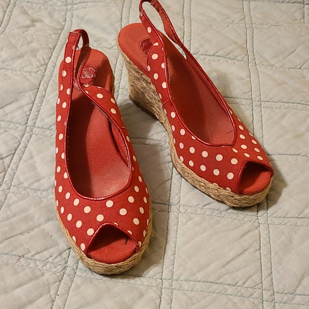 Covergirl Polka dotted wedge
